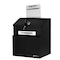 Adiroffice Wall Mountable Steel Locking Suggestion Box, Black, PK2 ADI631-01-BLK-2pk - alternate 3